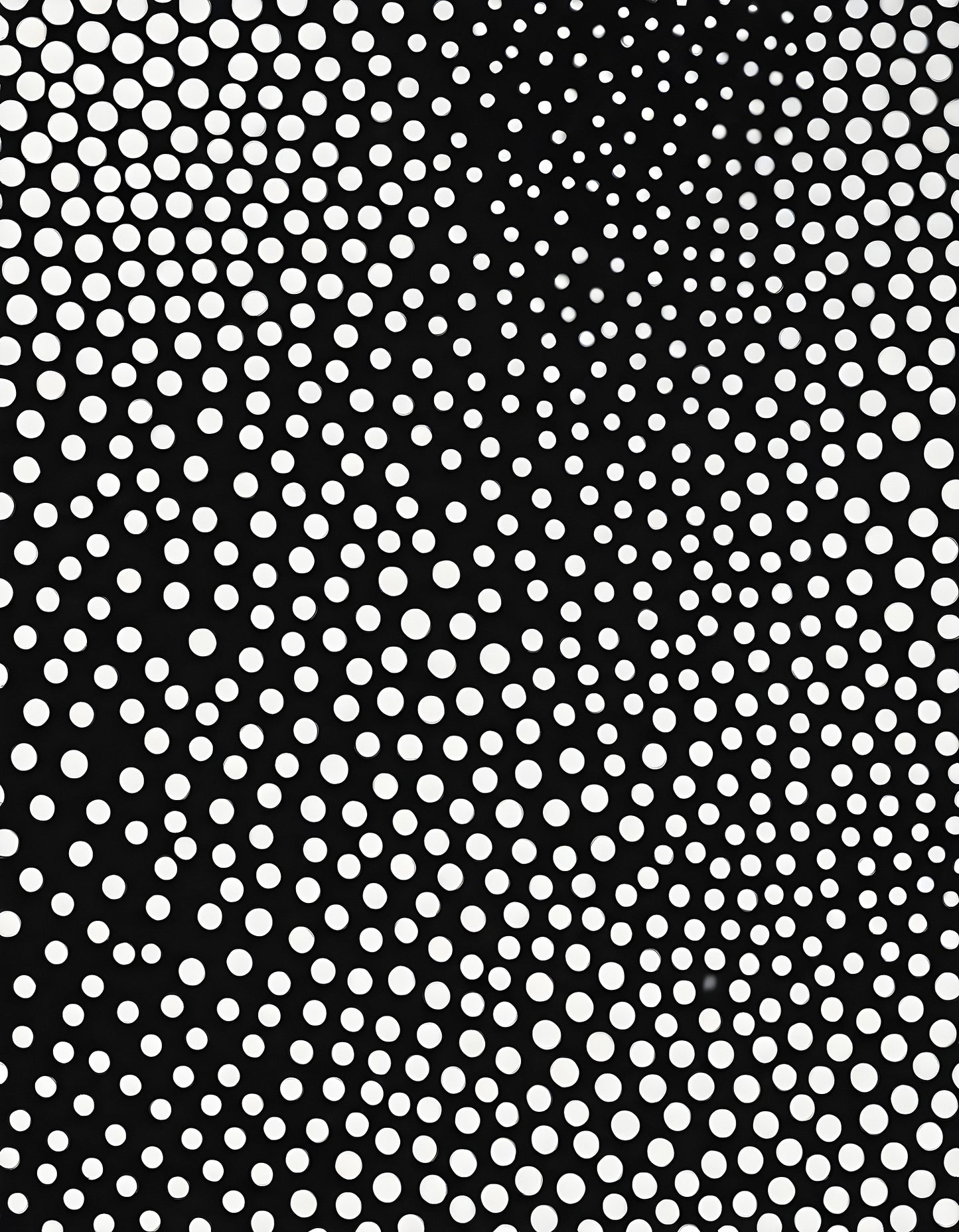 Abstract pattern of white dots on a black background showcasing unique designs and textures