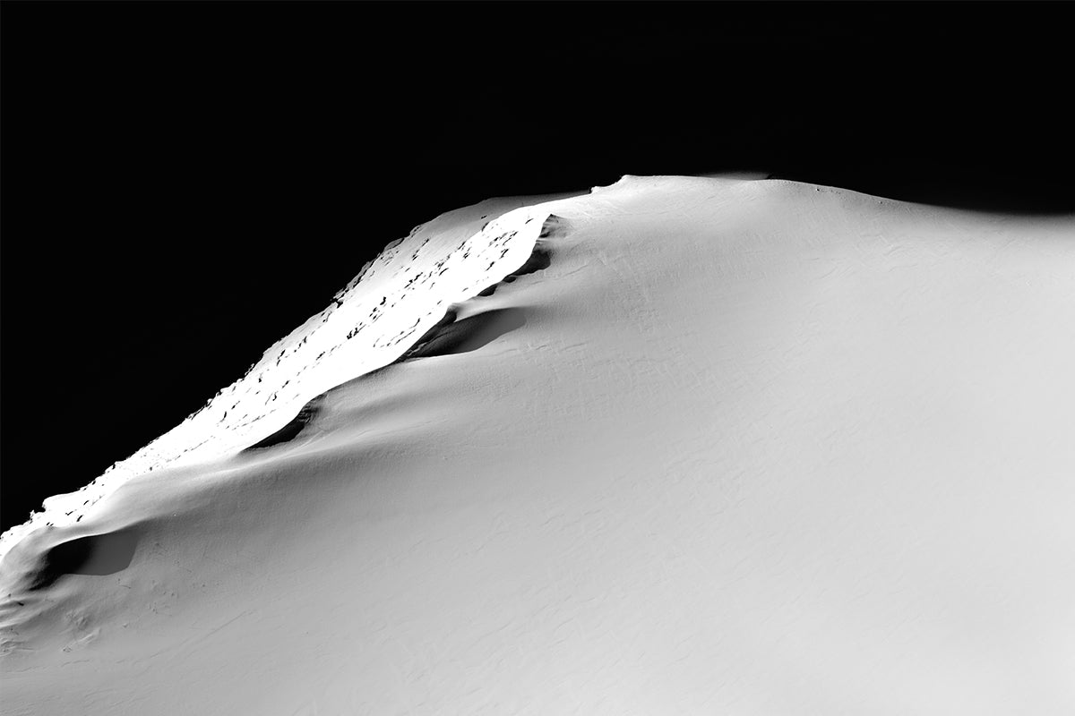 Black and white abstract snow mountain landscape limited edition fine art photography