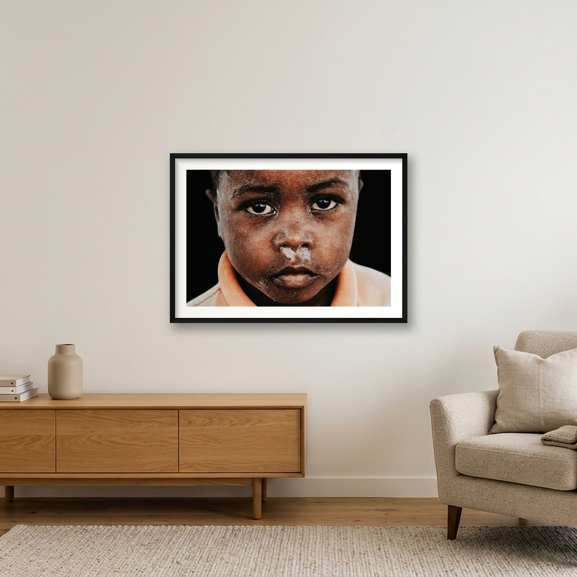55 — 84×59cm, 33×23" Black Frame