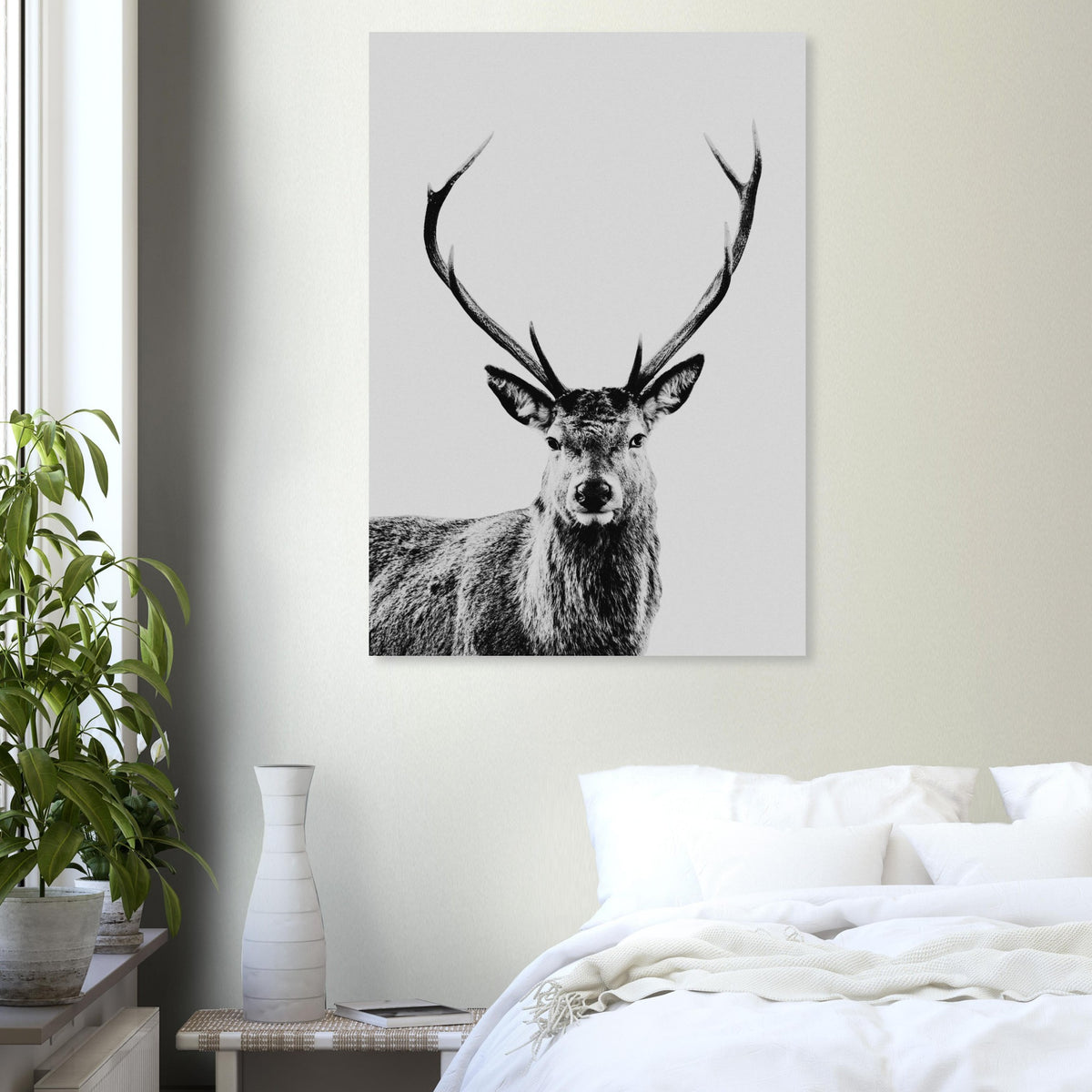 Stag foam board wall art print for modern home decor by Kzara Visual