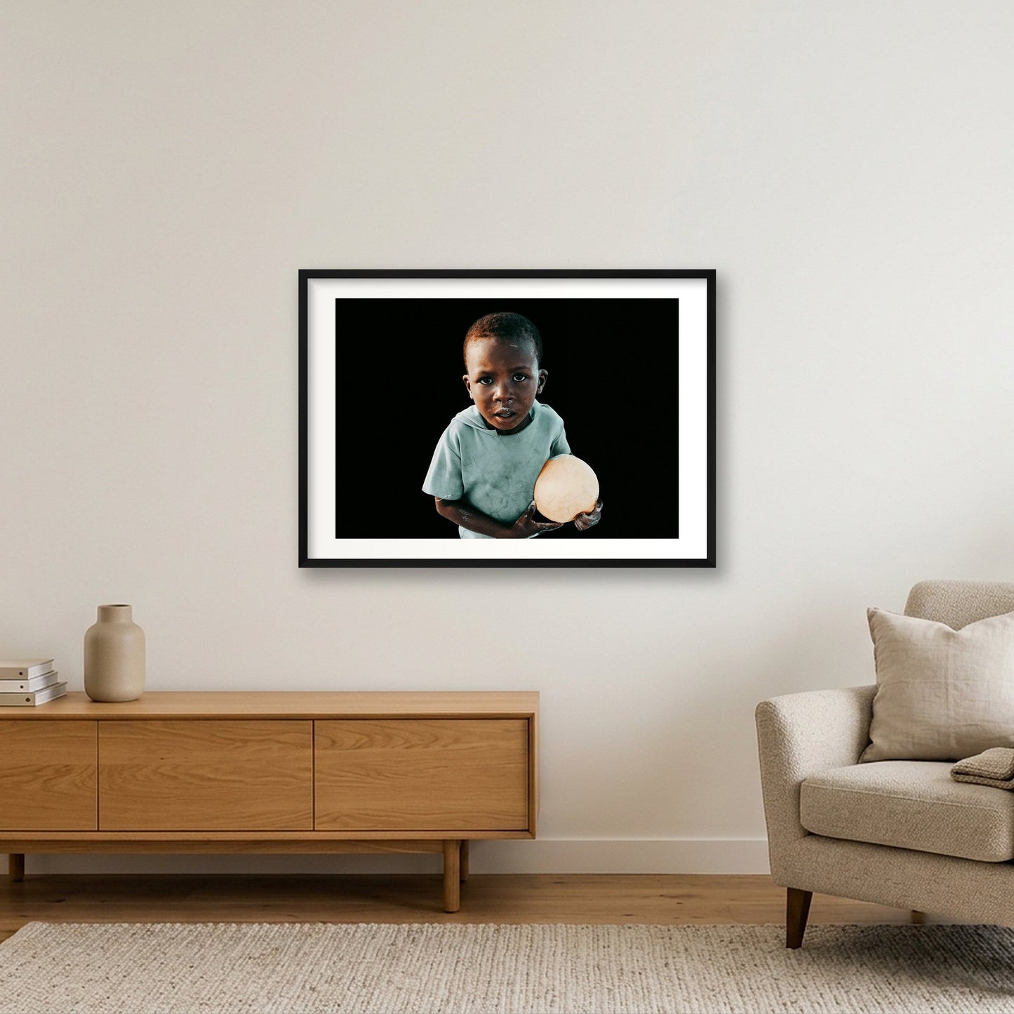 74 — 84×59cm, 33×23" Black Frame
