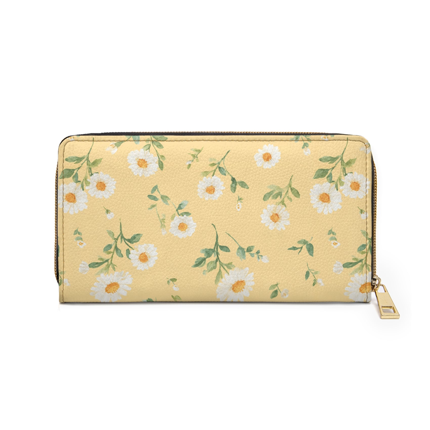 Floral Purse For Spring Fashion Daisy Wallet Gift For Wife Summer Travel Organizer Yellow Clutch Birthday Present For Sister Daily Accessory