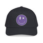 Purple Smiley Face Cap For Summer Embroidered Hat Cute Y2K Aesthetic Baseball Cap Retro Streetwear Snapback Gift for Teens Girl Gift Idea