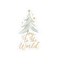 Joy To The World Christmas Sticker Gift For Teacher Holiday Tree Decal Present For Roommate Festive Script Vinyl Laptop Art Style Charm
