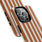 Brown Stripe Phone Case Gift For Girlfriend Neutral Aesthetic Cover Minimalist iPhone Cover Beige Samsung Galaxy Google Pixel Protective