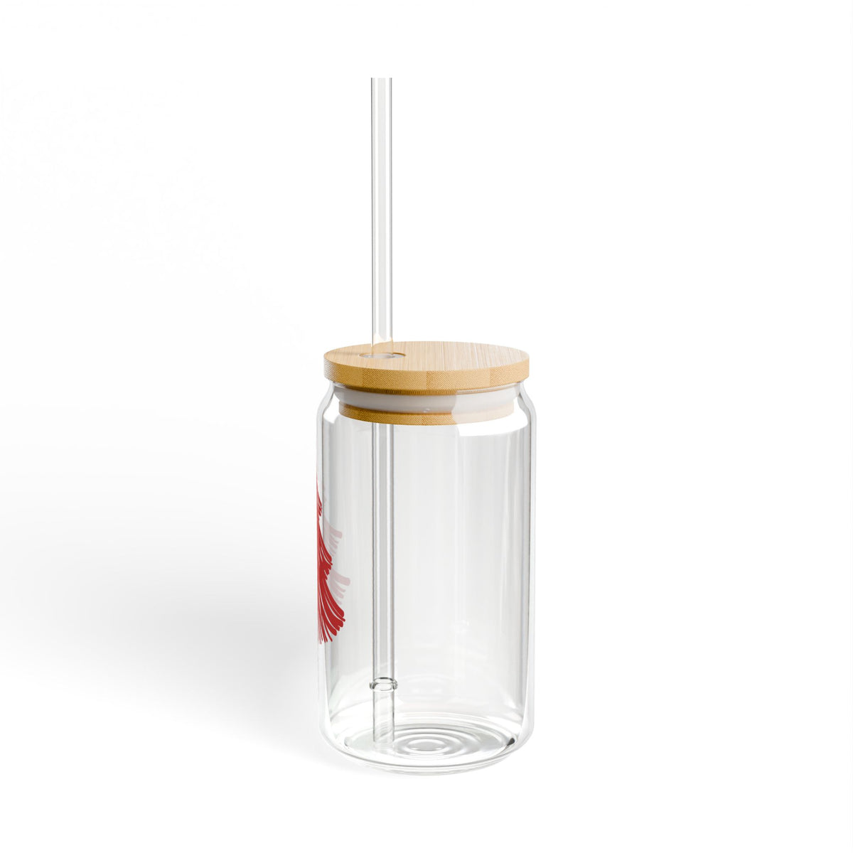 Red Tree Glass Cup Gift For Mom Festive Sipper With Bamboo Lid Cute Holiday Drinkware Sister Best Friend Winter Sip Jar Roomie Hostess Style