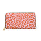 Pink Leopard Purse Gift For Girlfriend Trendy Wallet Travel Organizer Zip Around Clutch Birthday Present Sister Fashion Accessory Daily