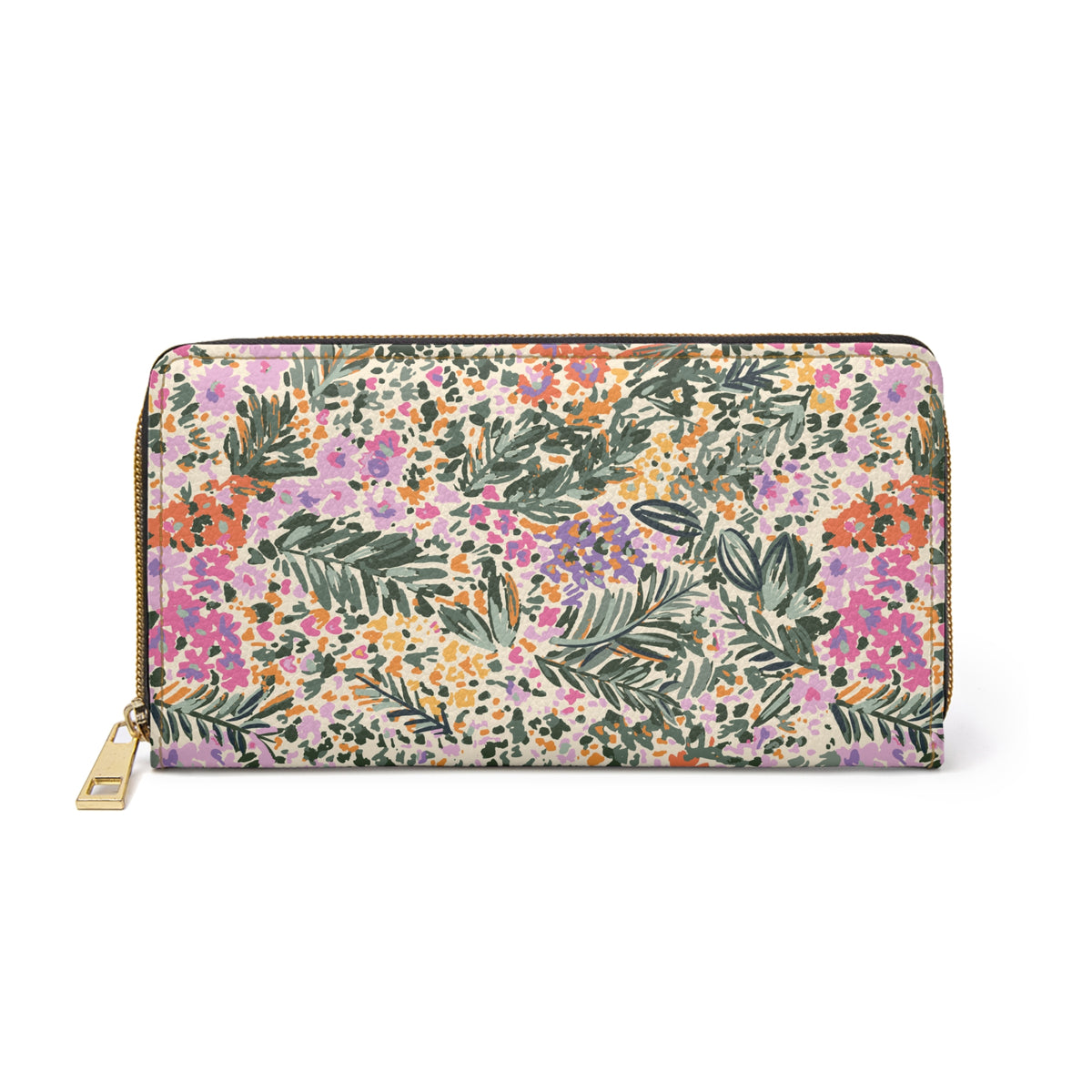 Wildflower Purse Gift For Mom Floral Zip Wallet For Everyday Purse Cottagecore Clutch For Travel Organizer Flower…