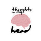 Brain Sticker For Mental Health Decal For Psychology Gift, Mood Tracker Sticker For Anxiety Awareness Gift For Psych Major Self Care Sticker