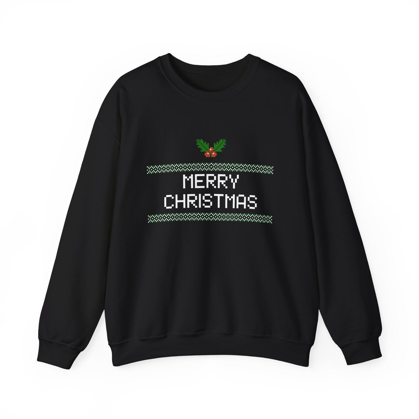 Ugly Christmas Sweater Matching Family Crewneck  Retro Holiday Jumper Cute Xmas Party Gift Cozy Winter Pullover Pixel Christmas Sweatshirt