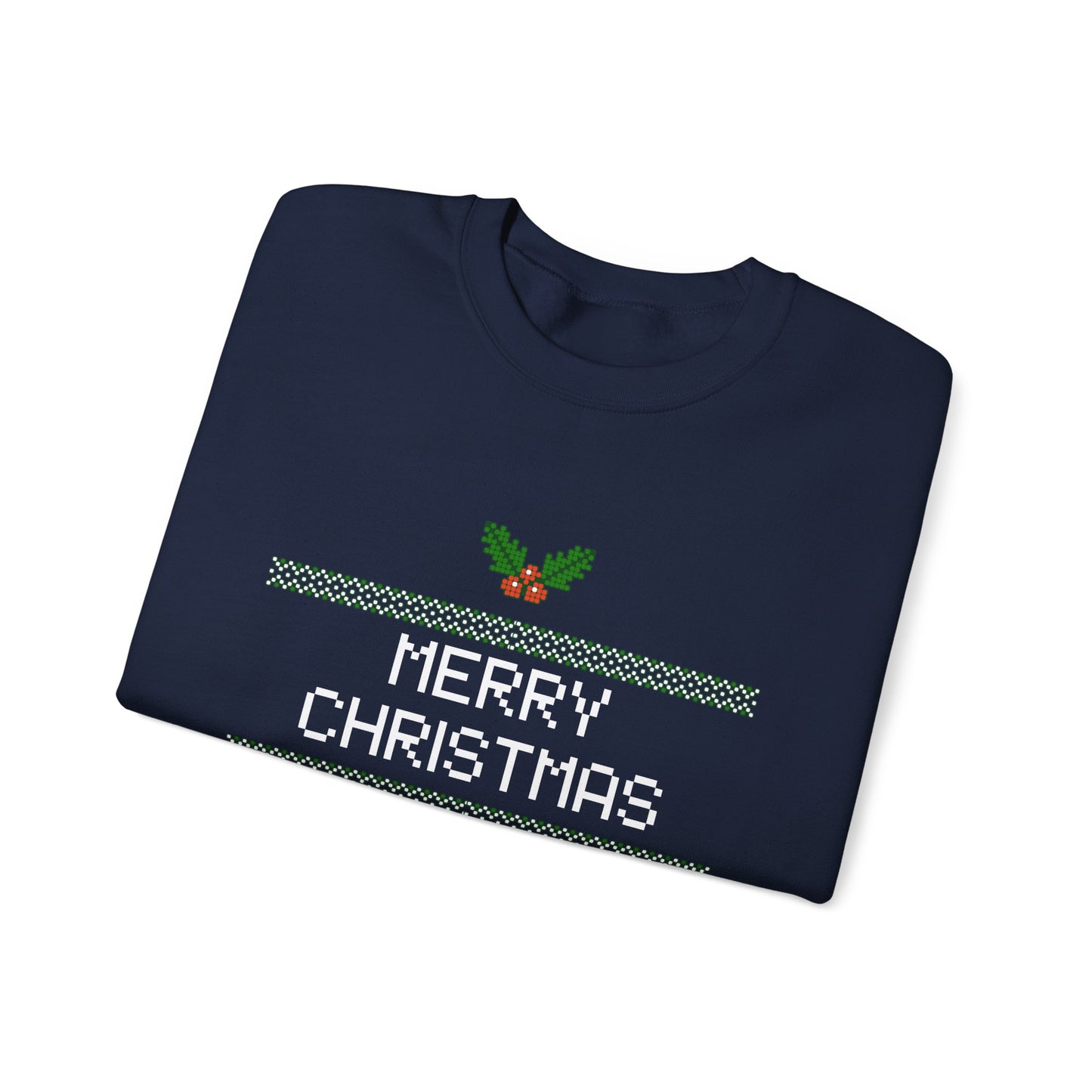 Ugly Christmas Sweater Matching Family Crewneck  Retro Holiday Jumper Cute Xmas Party Gift Cozy Winter Pullover Pixel Christmas Sweatshirt