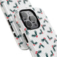 Holly Christmas Phone Case Gift For Sister Magnetic iPhone Cover Holiday Evergreen Pattern Tough Protective Accessory Winter Style Charm