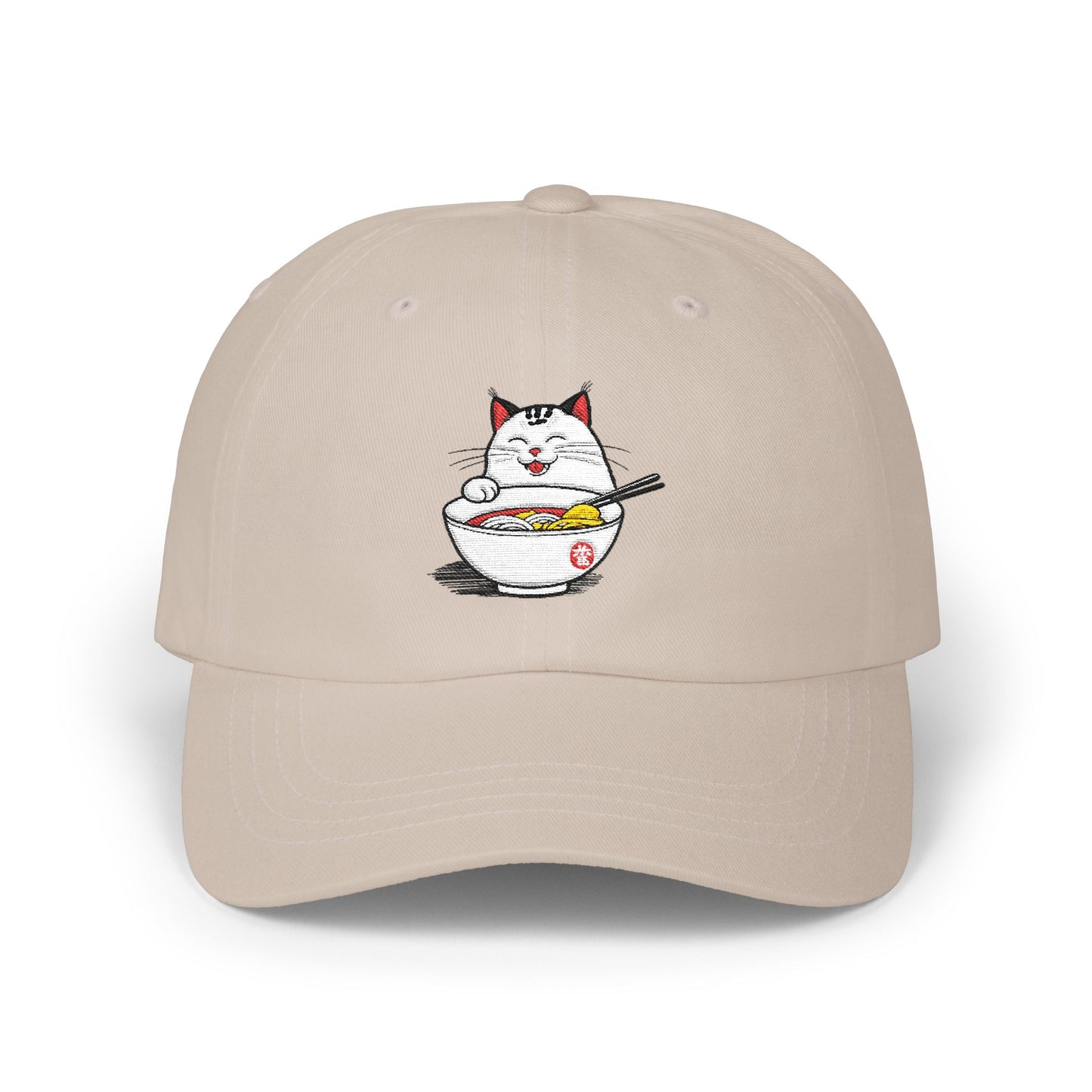 Ramen Cat Hat Japanese Embroidered Cap Cute Kawaii Kitty Baseball Hat Anime Food Lover Gift Sushi Streetwear Accessory Gift For Japan Lover