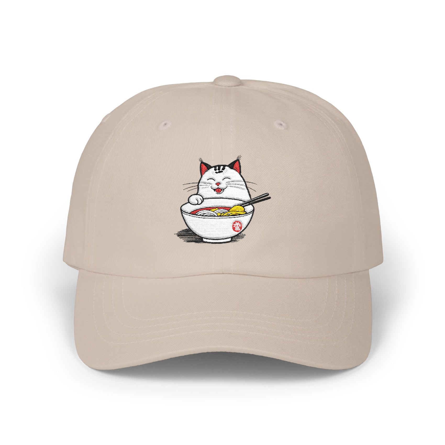 Ramen Cat Hat Japanese Embroidered Cap Cute Kawaii Kitty Baseball Hat Anime Food Lover Gift Sushi Streetwear Accessory Gift For Japan Lover