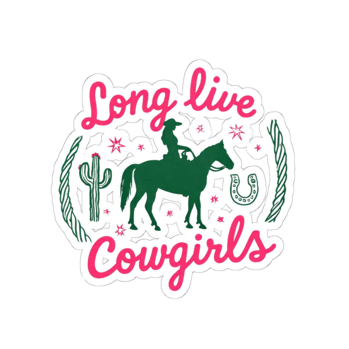 Cowgirl Sticker Western Gift For Her Rodeo Party Favor Horse Lover Decal Bachelorette Keepsake Ranch Style Laptop Accessory Country Present