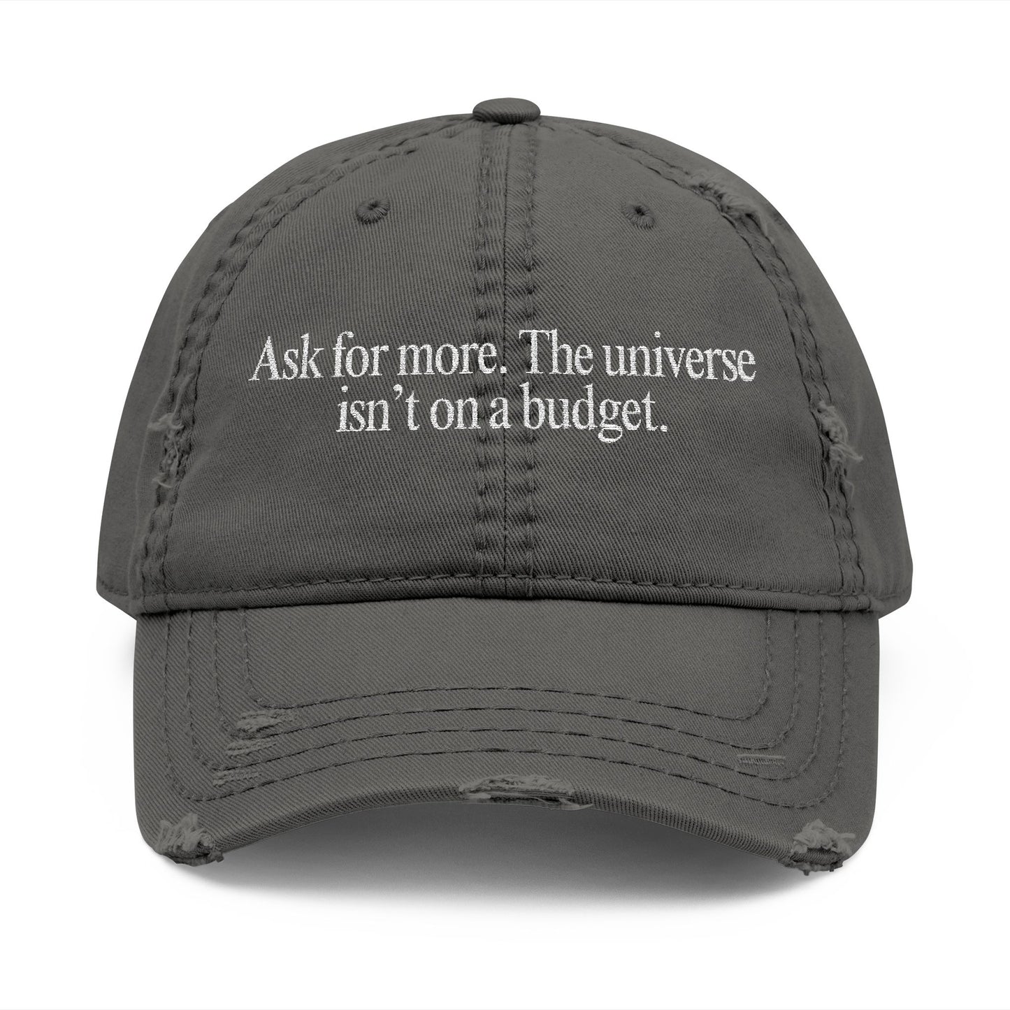 Motivational Embroidered Hat Inspirational Quote Cap Gift For Friend Hat Minimalist Streetwear Outfit Distressed Cap Self Growth Gift Idea
