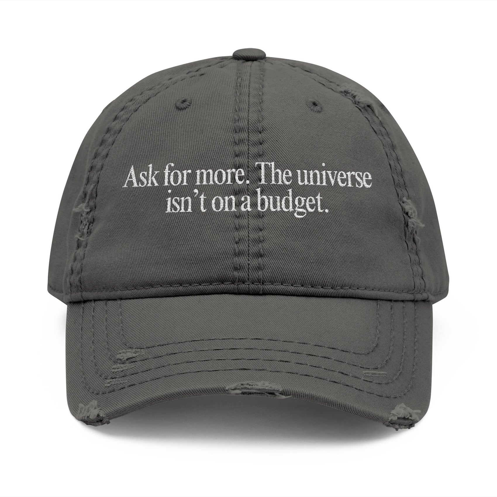 Motivational Embroidered Hat Inspirational Quote Cap Gift For Friend Hat Minimalist Streetwear Outfit Distressed Cap Self Growth Gift Idea