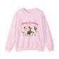 Embroidered Christmas Sweatshirt Gift For Girlfriend Merry Ducksmas Crewneck Holiday Present Pun Winter Slouchy Pullover Animal Graphic Top