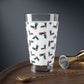 Holly Sprig Pint Glass Brother Gift Sister Present Holiday Barware Seasonal Mixer Cup Winter Table Accent Decor Charm Drinkware Entertaining