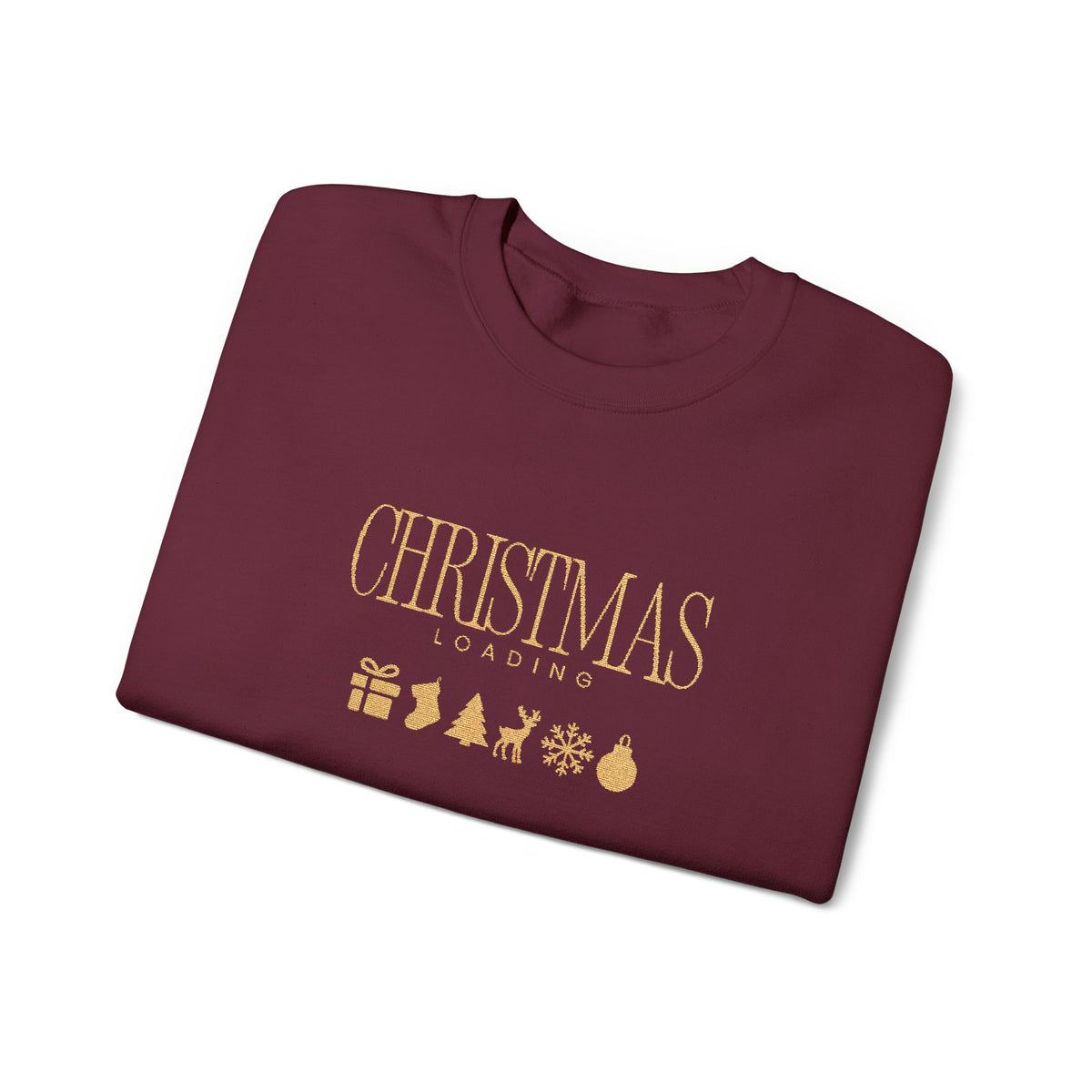 Christmas Loading Sweatshirt Gift For Wife Holiday Crewneck Seasonal Winter Present For Sister Modern Graphic Pullover Festive Top For Mom