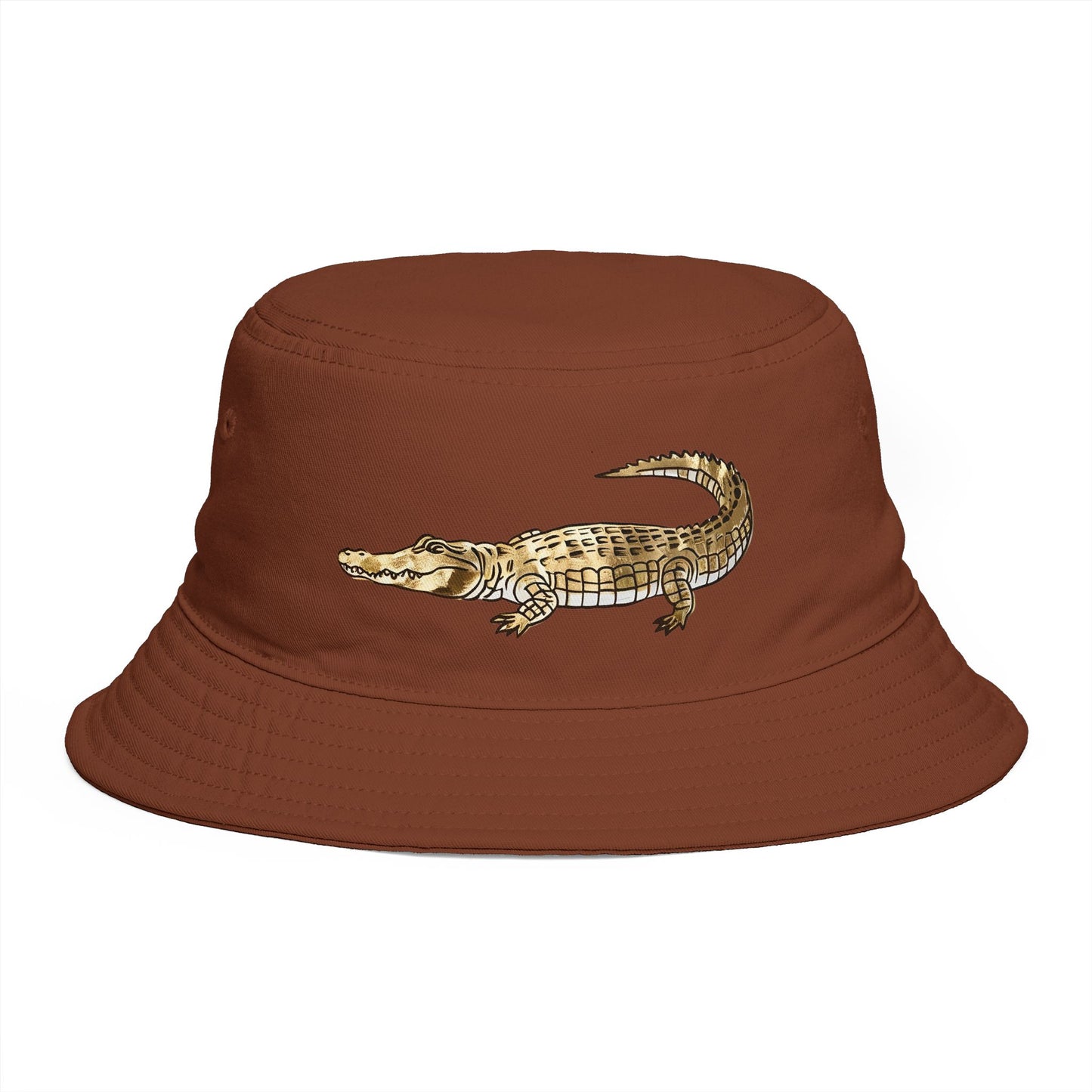 Black Crocodile Bucket Hat Embroidered Animal Safari Cap Trendy Streetwear Fisherman Hat Gift for Him Outdoor Summer Style South Africa Gift