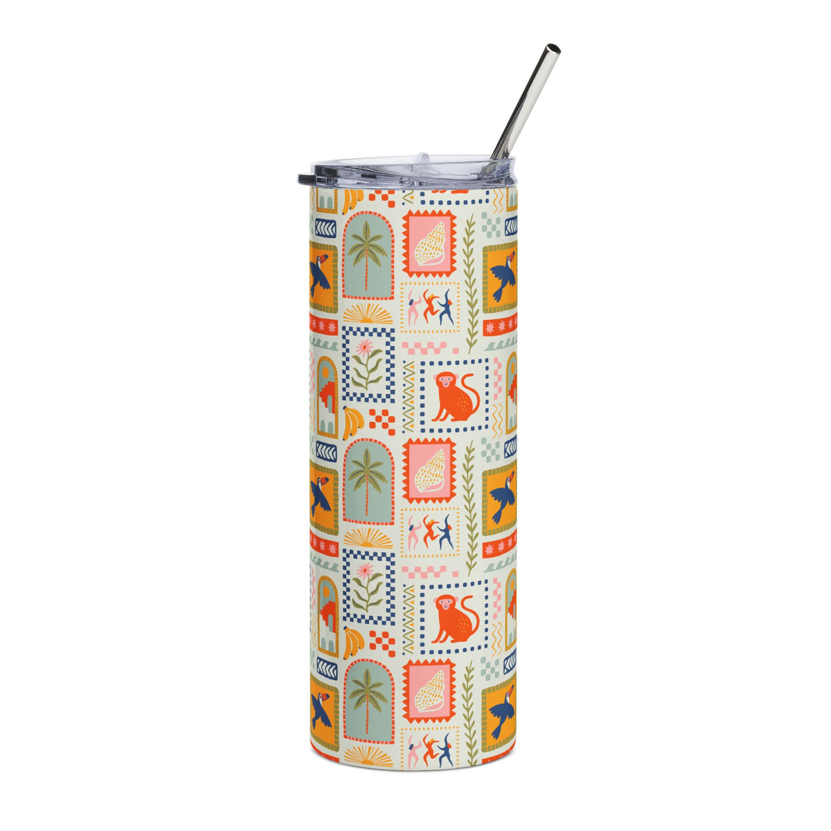 Portugal Tumbler Gift For Traveler Beach Mug Present For Girlfriend Mediterranean Aesthetic Italy Lover Gift Sunny Coastal Summer Style Cup