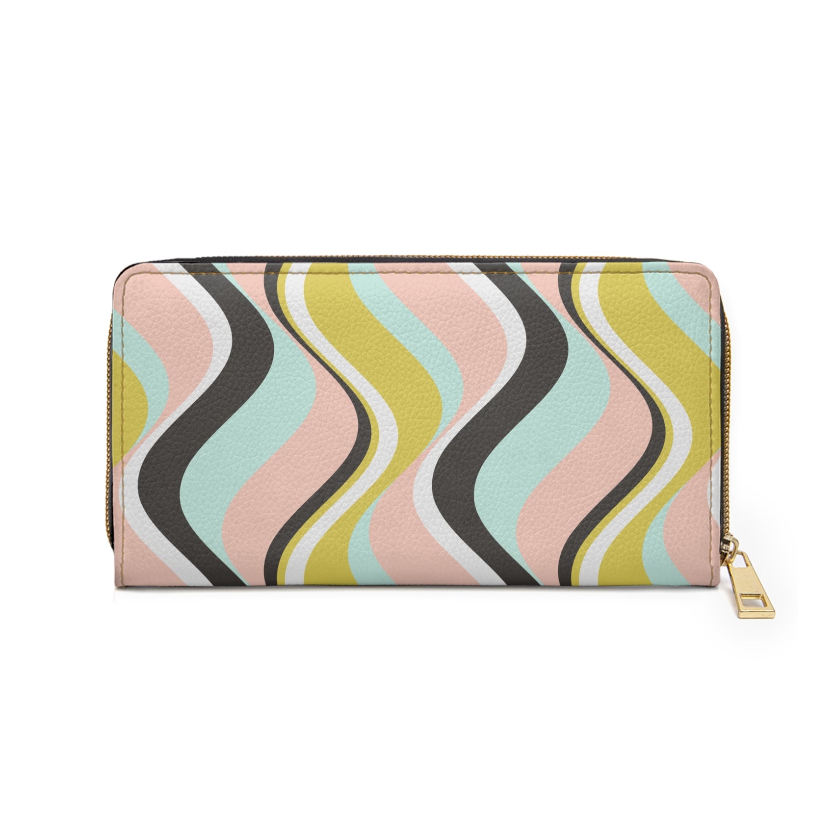 Colorful Wavy Purse For Modern Fashion Pastel Wallet Gift For Wife Summer Travel Organizer Trendy Clutch Birthday Present For Sister Idea
