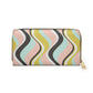 Wavy Purse For Modern Fashion Pastel Wallet Gift For Wife Summer Travel Organizer Trendy Clutch Birthday Present For Sister Daily Accessory