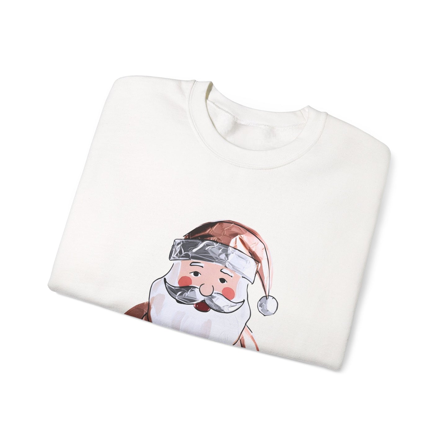 Blush Santa Sweatshirt For Cozy Holiday Style Cute Pink Christmas Pullover Whimsical Winter Crewneck Gift For Her Festive Fashion