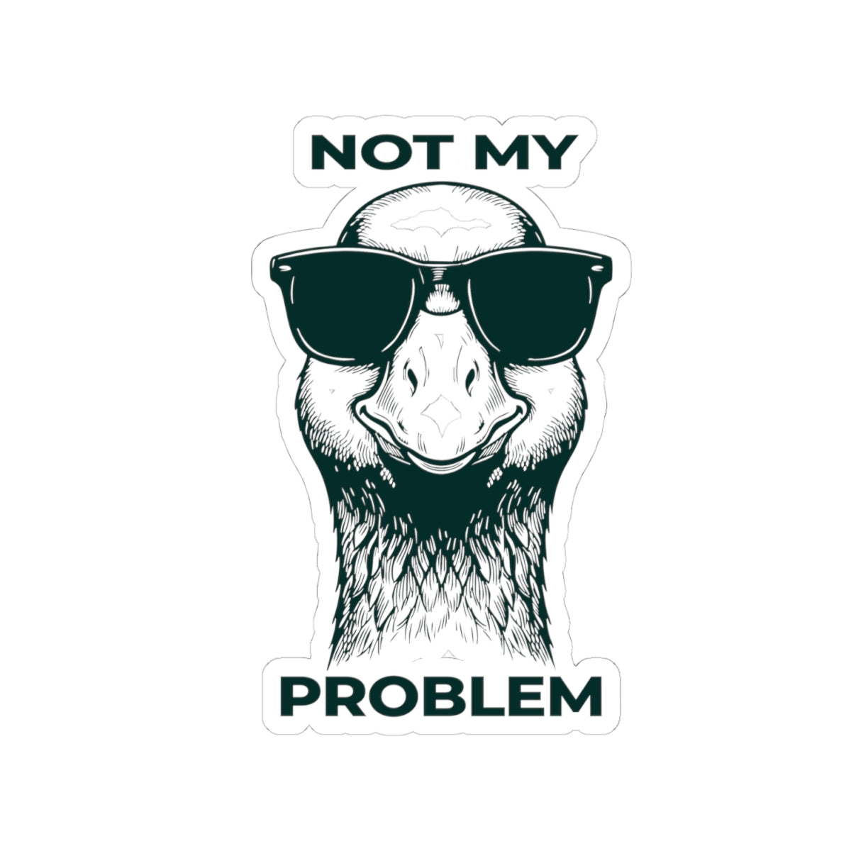 Funny Silly Goose Sticker Gift For Dad Cool Duck Decal for Laptop Water Bottle Notebook Journal Stickers Animal Lover Gift Sarcastic Humor