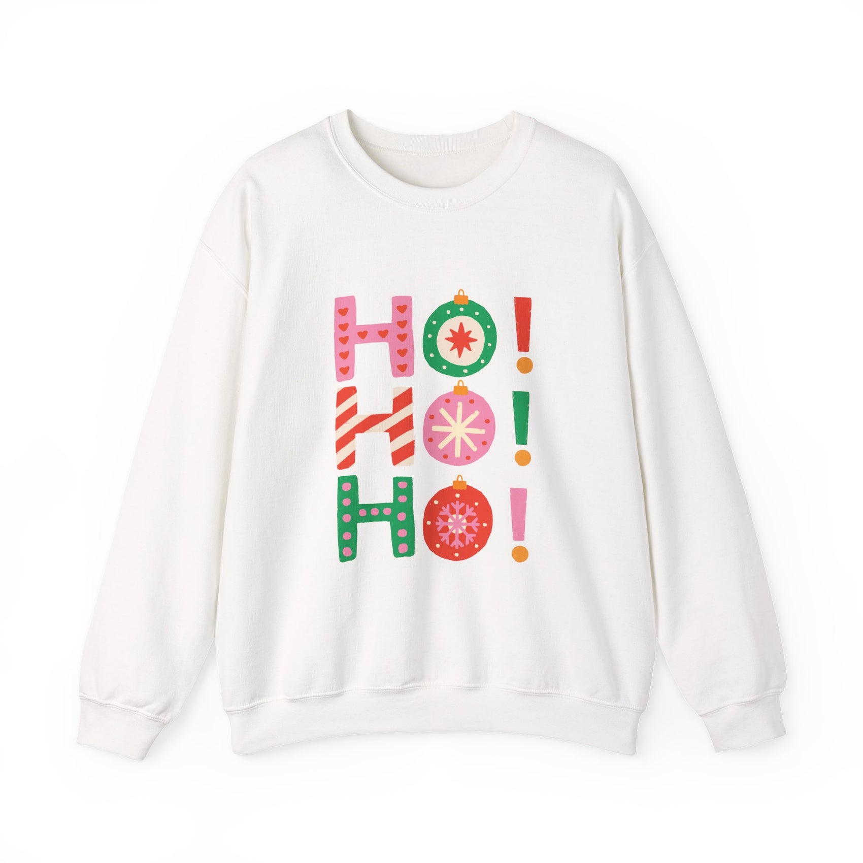 Colorful Ho Ho Ho Christmas Sweatshirt Cute Holiday Crewneck For Girlfriend Gift Fun Festive Pullover Winter Gift For Women Seasonal Top