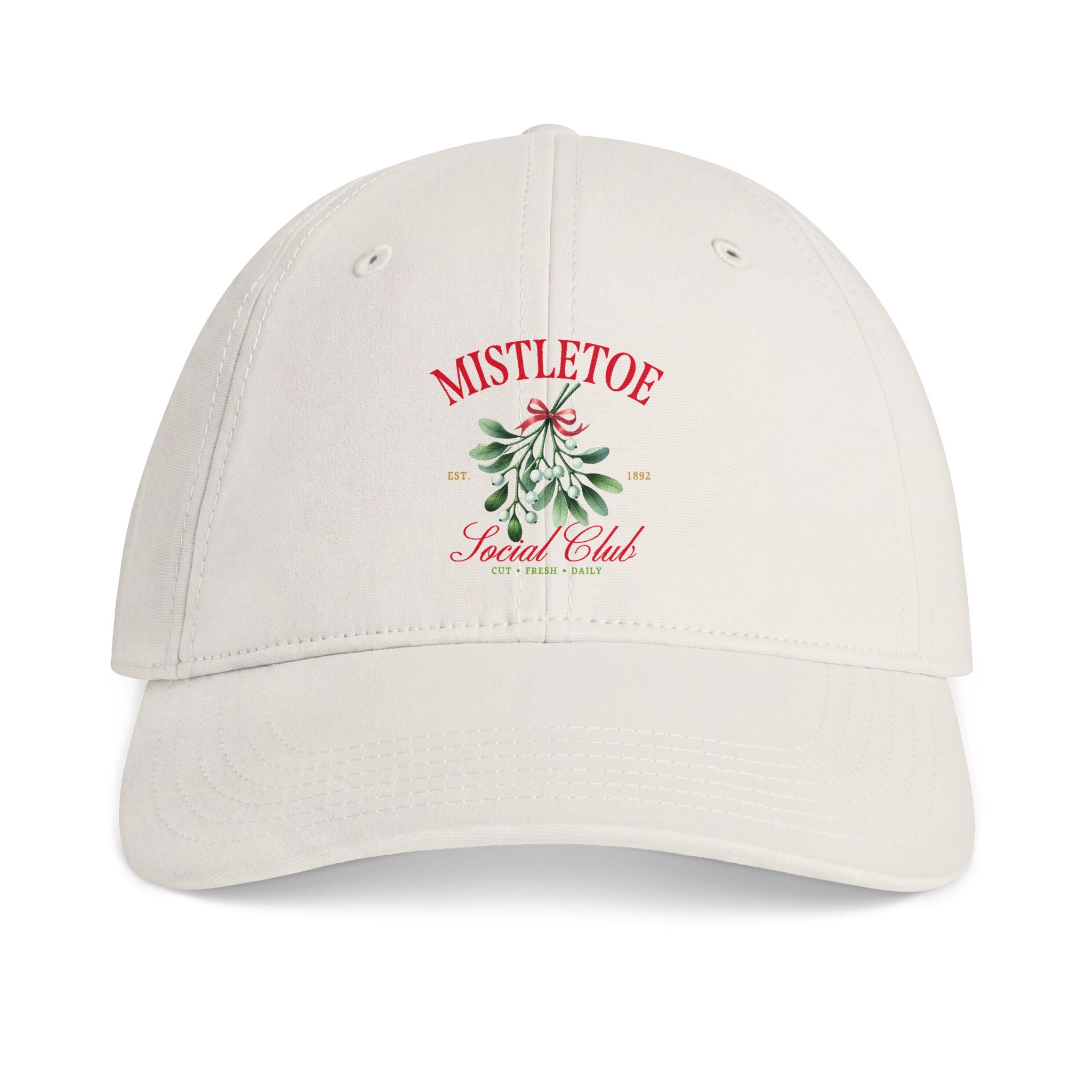 Christmas Mistletoe Hat Holiday Party Cap Festive Outfit Hat Cute Christmas Hat Winter Outfit Cap Holiday Gift For Her Christmas Party Hat