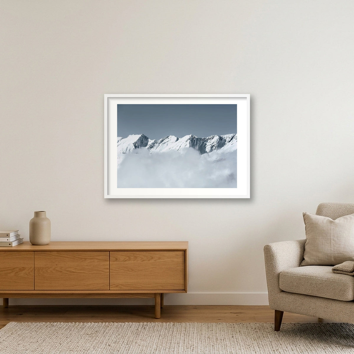100 — 84×59cm, 33×23" White Frame