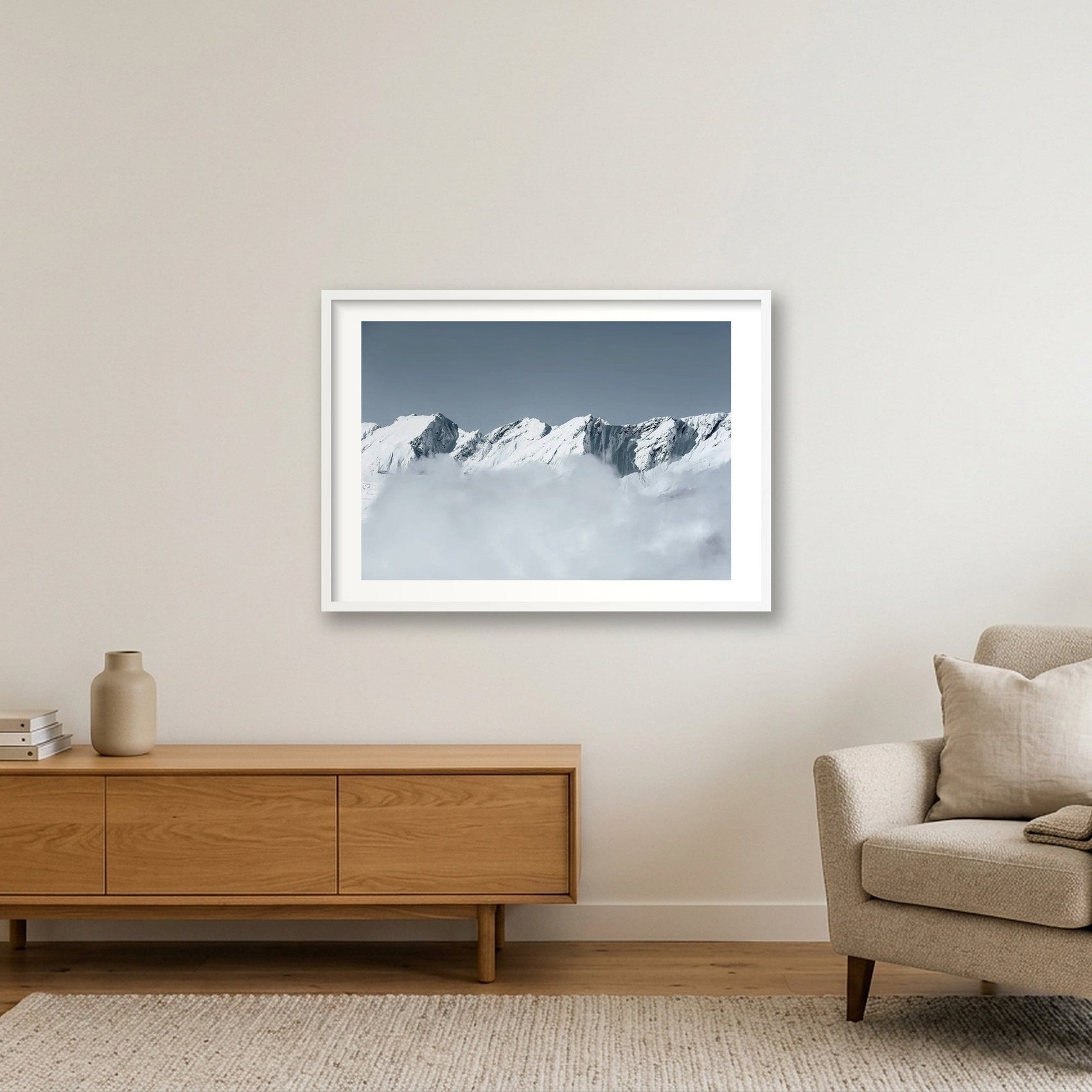 100 — 84×59cm, 33×23" White Frame