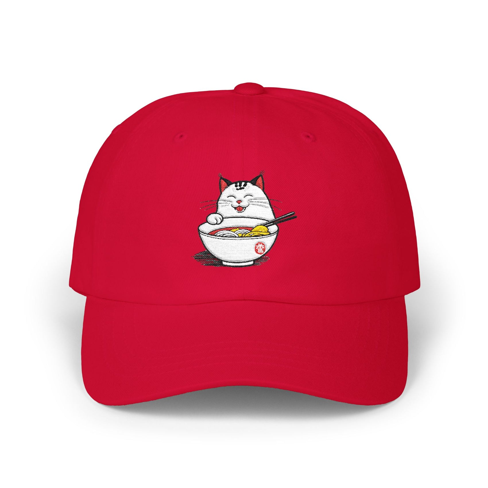 Ramen Cat Hat Japanese Embroidered Cap Cute Kawaii Kitty Baseball Hat Anime Food Lover Gift Sushi Streetwear Accessory Gift For Japan Lover