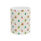 Bright Fruit Ceramic Mug Cherry Orange Leaf Kitchen Coffee Tea Cup Dishwasher Microwave Safe Summer Morning Breakfast Gift Fun Retro
