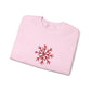 Embroidered Snowflake Sweatshirt Minimalist Winter Pullover Dainty Holiday Crewneck Subtle Festive Top Cozy Christmas Snow Lover Gift Xmas