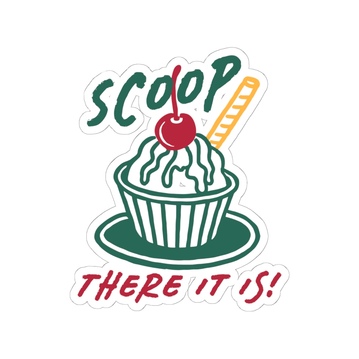 Funny Ice Cream Vinyl Sticker For Summer Retro Dessert Decal For Foodie Gift Cute Sticker For Journal Lover Summer Gift For Ice Cream Lover