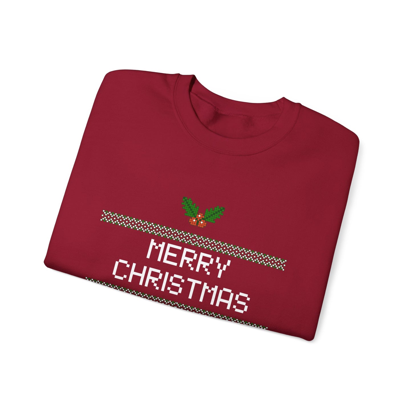 Ugly Christmas Sweater Matching Family Crewneck  Retro Holiday Jumper Cute Xmas Party Gift Cozy Winter Pullover Pixel Christmas Sweatshirt