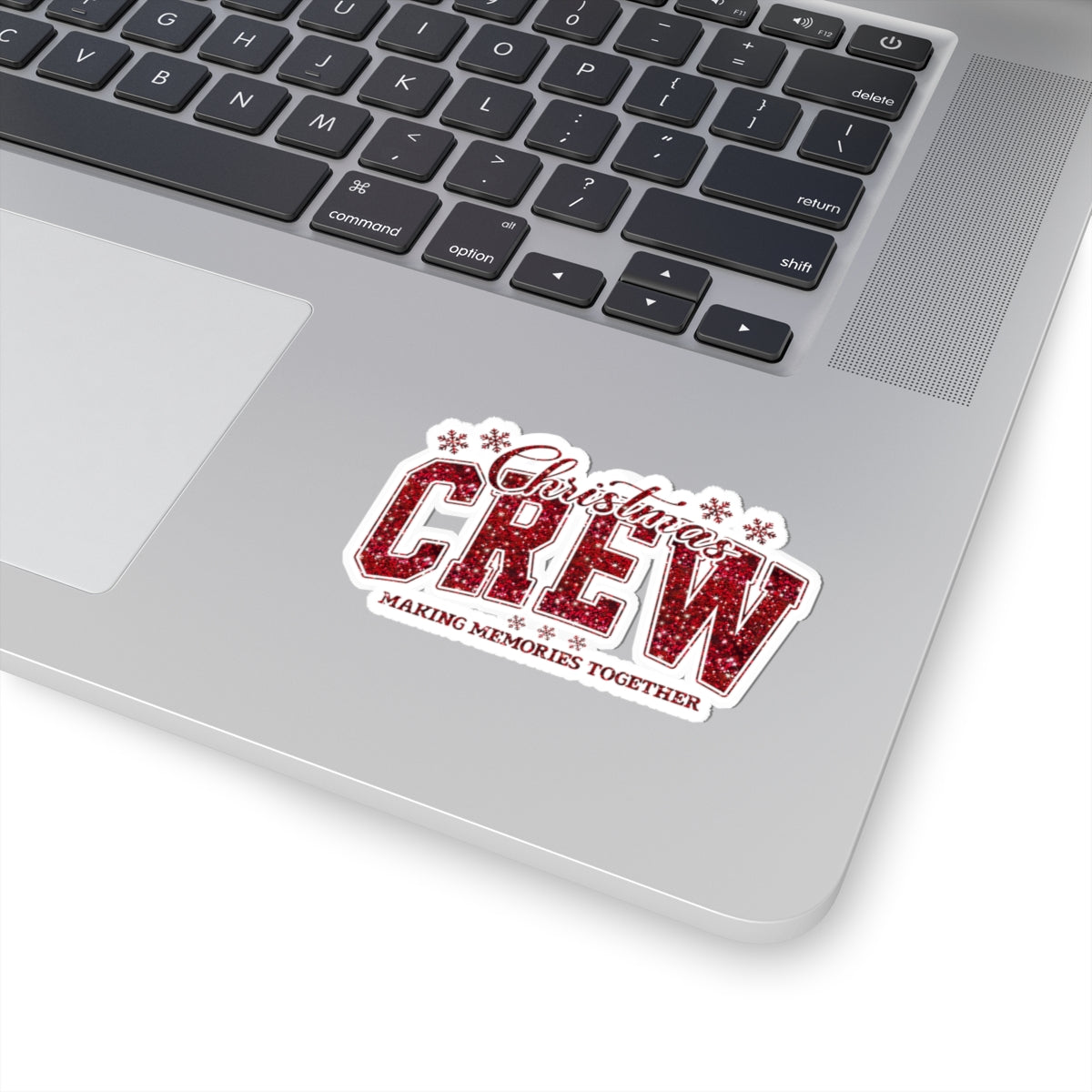 Christmas Crew Sticker Gift For Wife Glitter Vinyl Decal Holiday Laptop Journal Accent Stocking Filler Festive Mom Family Memory Keepsake