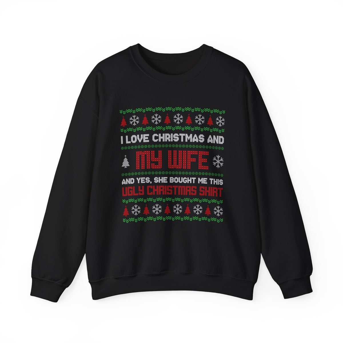 Christmas Ugly Sweatshirt Gift for Husband Cozy Xmas Sweater Holiday Crewneck for Dad Festive Winter Pullover Cozy Holiday Crewneck