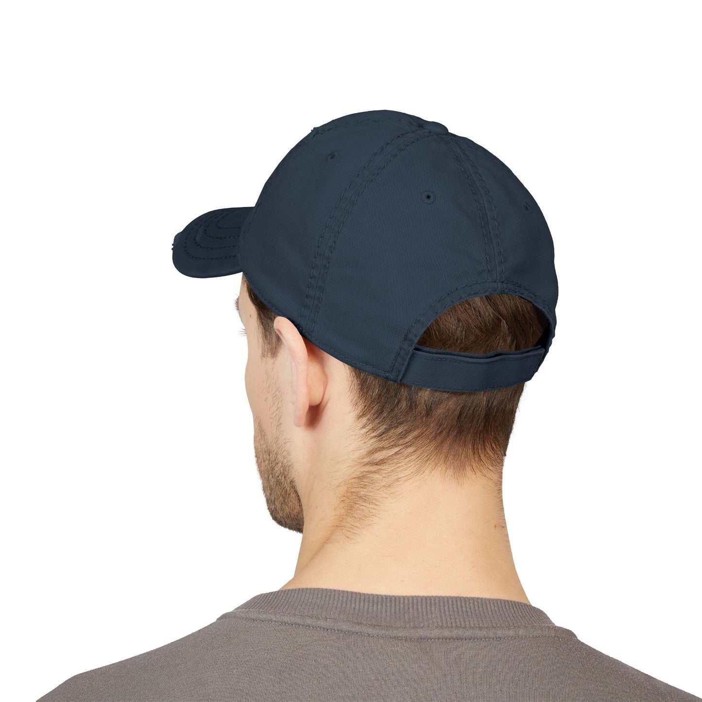 Distressed Dad Hat with Unique Embroidery, Casual Cap for Everyday Wear, Great Gift for Dads and Graduates, Trendy Accessories, [...]