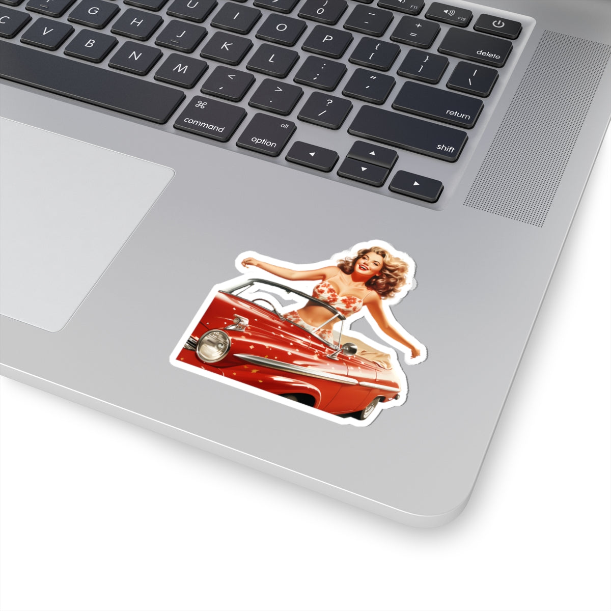 Retro Pin Up Sticker For Vintage Car Lover Classic Roadtrip Decal Gift For Traveler Sticker Cute Gift For Journal And Scrapbook Fan Decal