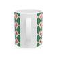 Pattern Christmas Mug Gift For Mom Vintage Harlequin Coffee Cup Present For Sister Retro Ceramic Holiday Drinkware