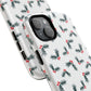Holly Christmas Phone Case Gift For Sister Magnetic iPhone Cover Holiday Evergreen Pattern Tough Protective Accessory Winter Style Charm