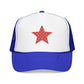 Fourth Of July Embroidered Star Trucker Hat Patriotic Gift For Her USA Travel Souvenir Memorial Day Outfit USA Expat Gift Road Trip Cap Cute