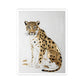 Sitting Leopard Kiss-Cut Stickers | Leopard Illustration Sticker Golden Jaguar Decal African Stickers