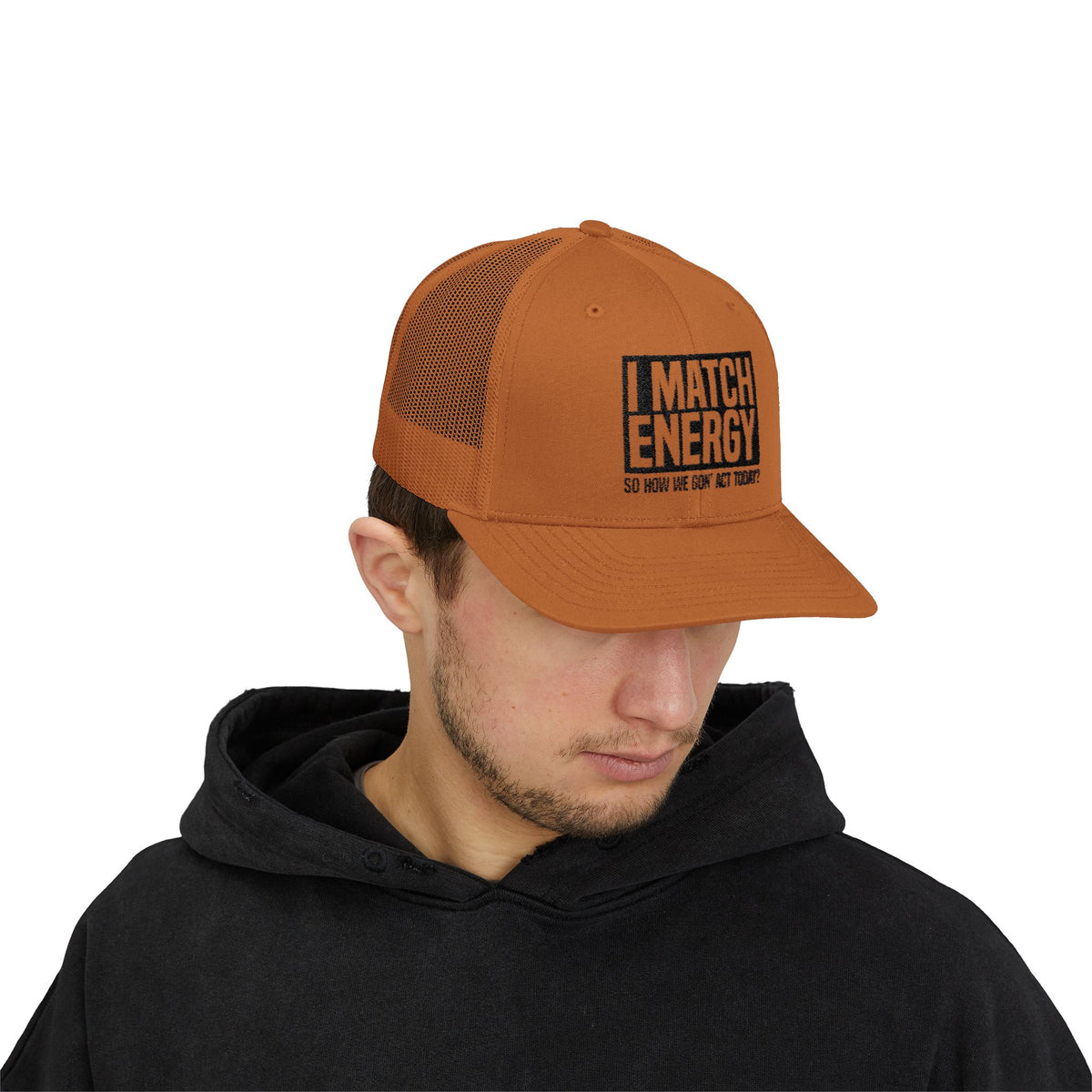 Embroidered Trucker Hat Gift For Him Her Motivational Streetwear Cap Gym Outfit Hat Everyday Casual Wear Statement Cap Gift For Dad Hat