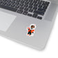 African Christmas Sticker Gift For Kids Cute Santa Child Vinyl Decal Holiday Laptop Decor Stocking Present For Niece Nephew Festive Art