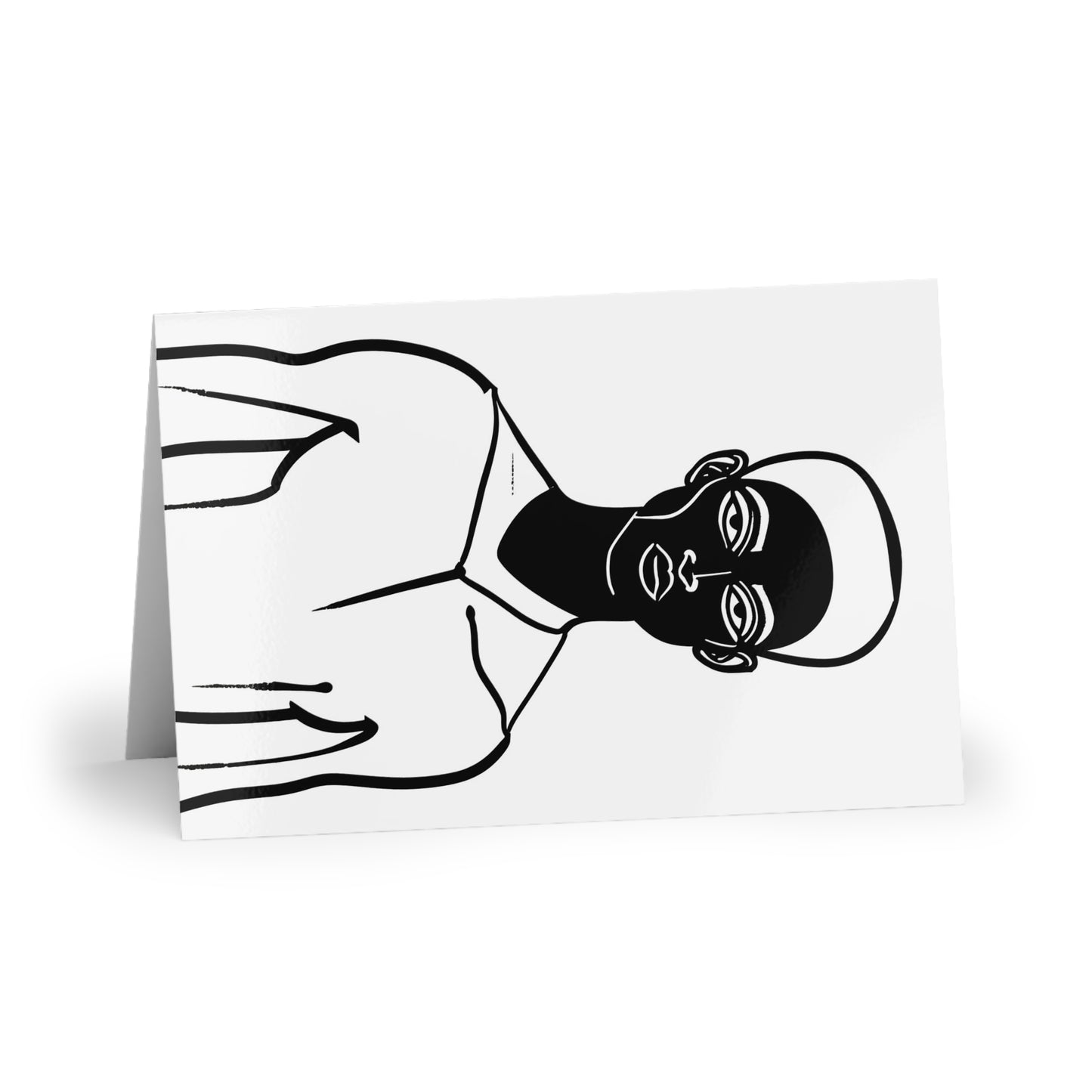 South African Greeting Card Africa Lover Present Cultural Art Gift Minimalist Portrait Stationery Birthday Keepsake Modern Celebration Note